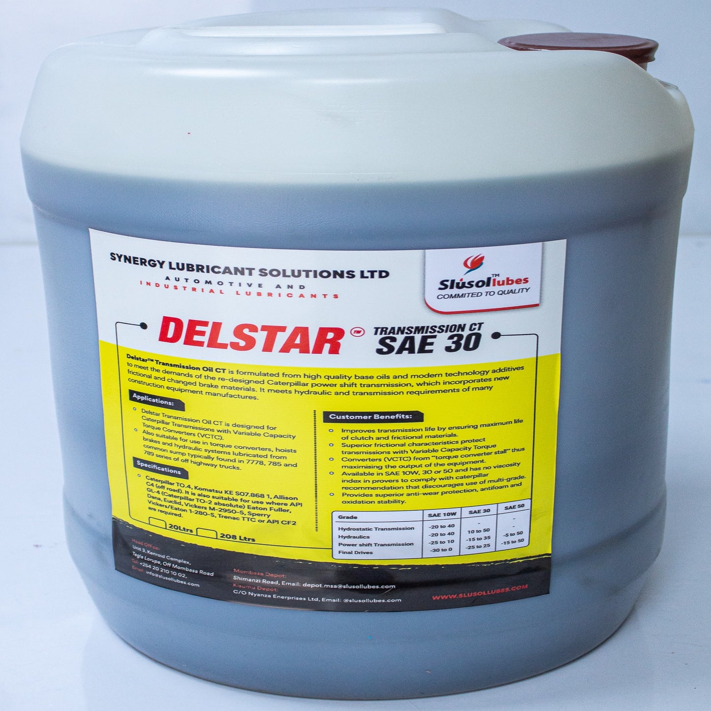 DELSTAR TRANSMISSION CT SAE 10W, SAE30 API GL-4