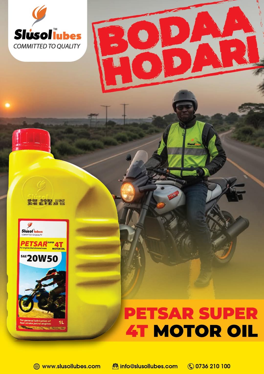 PETSAR -SUPER 4T MOTOR OIL (SAE 20W50 API SL/CF JASO MA 2)