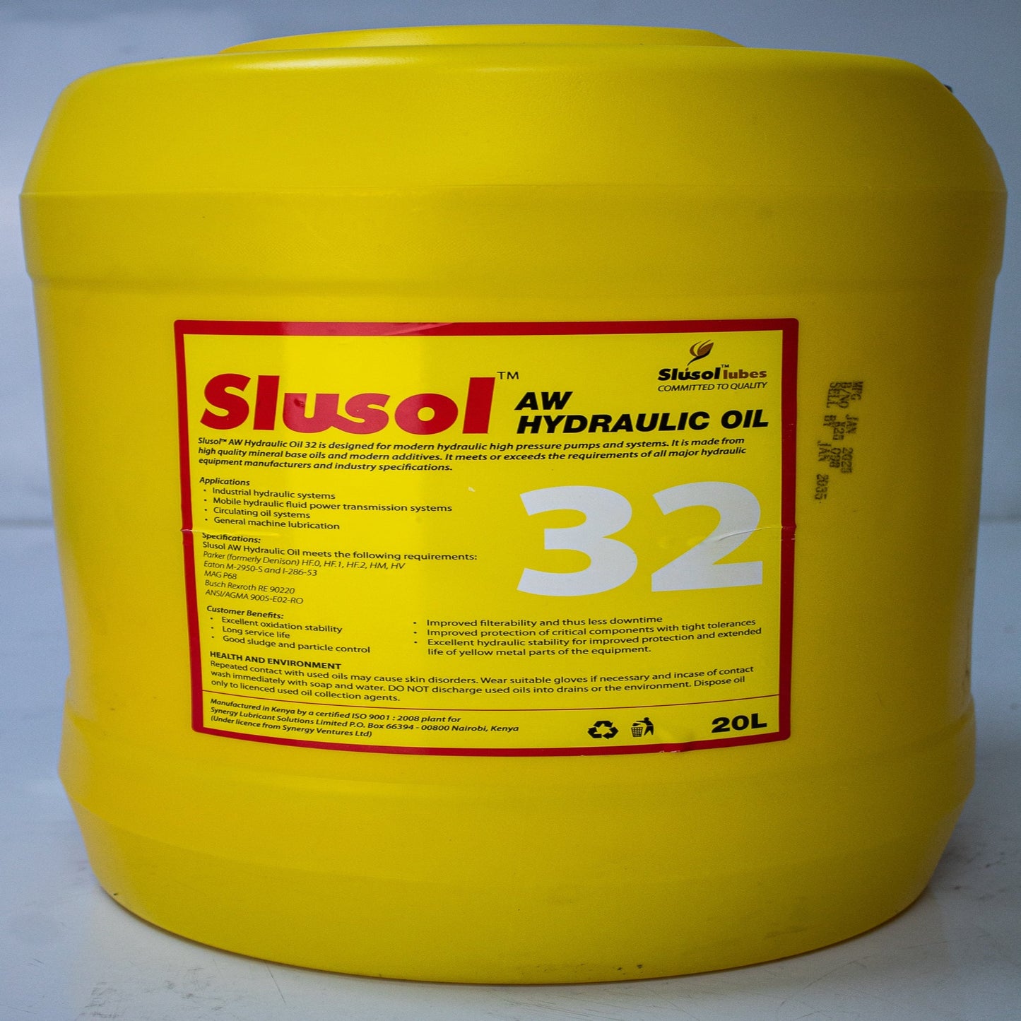 SLUSOL HYDRAULIC OIL AW 32